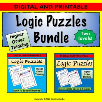 Preview of Logic Puzzles Bundle Digital or Printable