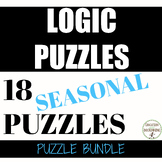 Logic Puzzles Bundle of seasonal logic puzzles for middle 