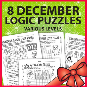 Preview of Logic Puzzles: Christmas - December - 4 levels