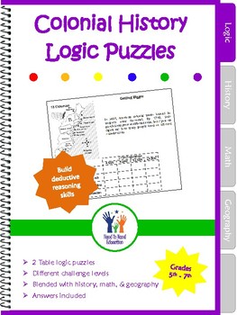 Preview of Logic Puzzles Colonial History Theme