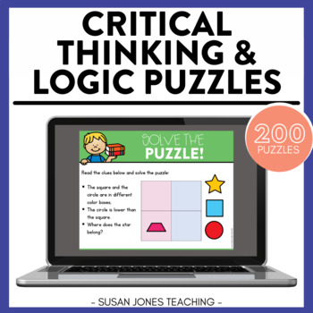 Preview of Logic Puzzles & Critical Thinking Activities for Kindergarten, 1st, & 2nd Grade
