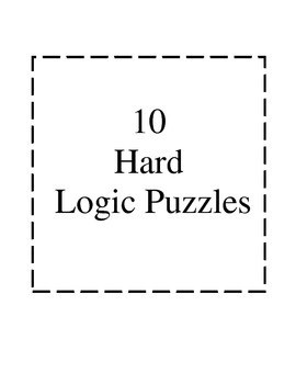 Preview of Logic Puzzles- Difficult