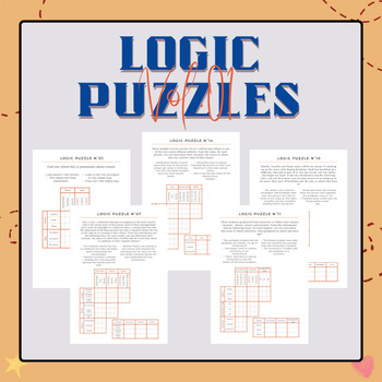 Preview of Logic Puzzles For Clever Kids: Volume 1  | End of The Year Activities