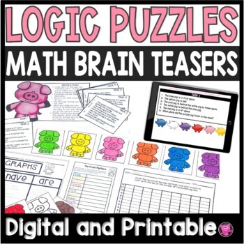 math brain teasers for kids and logic puzzles digital and printable activities