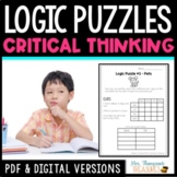 Logic Puzzles Critical Thinking Activities - Printable & D
