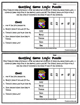 logic puzzles set 4 by carrie whitlock teachers pay teachers