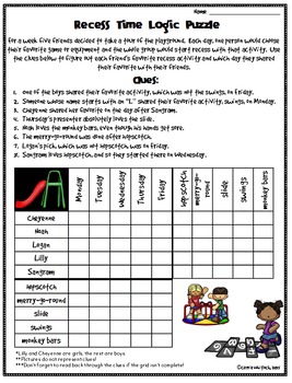 logic puzzles set 4 by carrie whitlock teachers pay