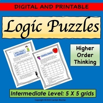 Preview of Logic Puzzles Upper Elementary
