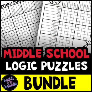 Preview of Logic Puzzles for Middle School - BUNDLE