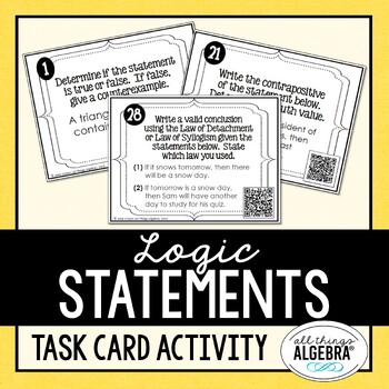 Preview of Logic Statements | Task Cards