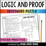 Logic and Proof Crossword Puzzle | Geometry Vocab Practice