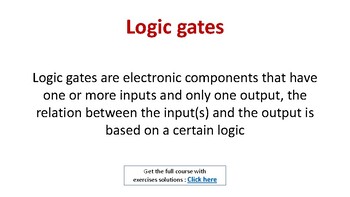 Preview of Logic gates