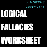Logical Fallacies Worksheet and Answer Key ELA Critical Th