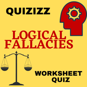 Preview of Logical Fallacy Quizizz Multiple Choice Review Lesson Quiz Rhetoric Logic ELA