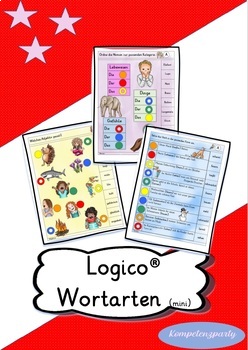 Preview of Logico® Wortarten mini (deutsch) - german "verbs, adjectives and nouns"