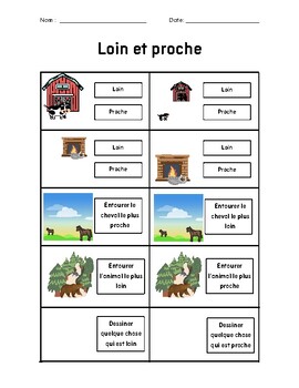 Preview of Loin et Proche