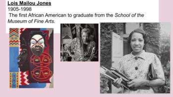 Preview of Lois Mailou Jones Bio, Paintings and Textiles PPT