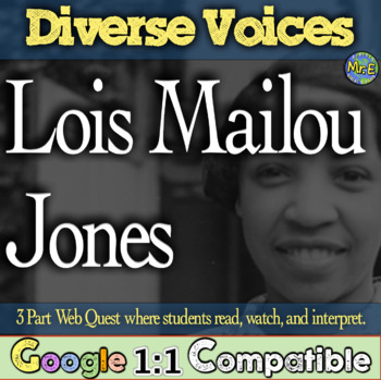 Preview of Lois Mailou Jones Web Quest Activity | Diverse Voices Project | 3 Part Web Quest