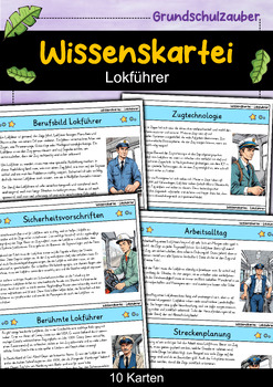 Preview of Lokführer - Wissenskartei - Berufe (German)