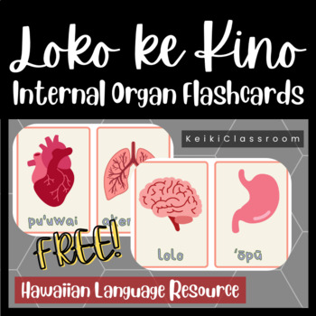 Preview of Loko Ke Kino | Hawaiian Language Internal Organs Printable Flash Cards *FREE*