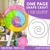 Lollipop Circle and Rectangle Shape Math Craft