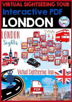 Preview of London Unit Study - Virtual Sightseeing Tour | Interactive PDF