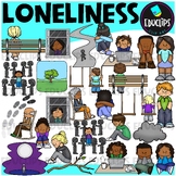 Loneliness Clip Art Set {Educlips Clipart}