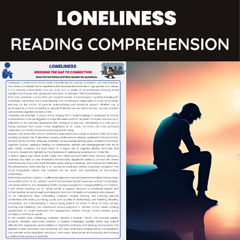 Preview of Loneliness Reading Comprehension for Social Emotional Learning
