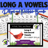 Long A Advanced Vowels Words/Sentences Roll & Read - Digit