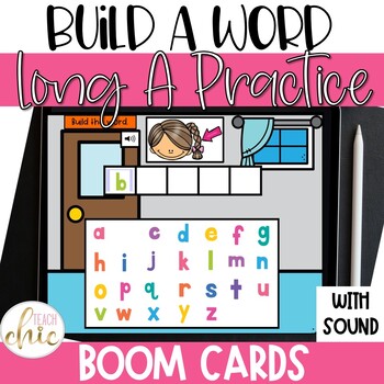 Preview of Second Grade Long A Build A Word Boom Cards