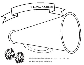 Long A Cheer by Castella-Chin Teacher Resources | TPT