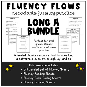 Preview of Long A Decodable Fluency Practice | Science of Reading | Decodable Fluency