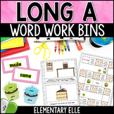 Long A Differentiated Word Work Bins