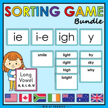 Preview of Long A, E, I, O, U Sound and Vowel Team Word Reading and Sorting Activities