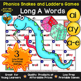 LONG A GAMES SNAKES & LADDERS VOWEL TEAMS AI AY A_E PHONIC