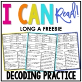 Long A Decoding Drills FREEBIE | Real and Nonsense Word Fl