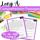 Long A Reading Passages - AI, AY & EIGH Decodable Comprehe