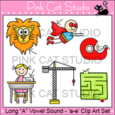 Long A Vowel Sound Spelled 'a-e' Phonics Clip Art Set - Co