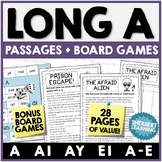 Long A Vowel Sounds - PHONICS - A A-E AI AY EI - Passages 