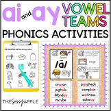 Long A Vowel Teams Activities | AI AY Worksheets | Vowel D