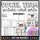UE and UI Vowel Team Picture Card Sorts and Worksheets