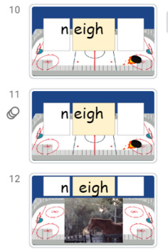 Preview of Long A Vowel Teams: EIGH - Blending Board Sports Theme (Decodable)