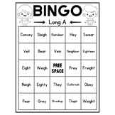 Long A Vowel (ei, ea, ey, eigh) Bingo Game | Phonics Game