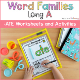 Long A Word Families Worksheets, Centers & Activities -ATE