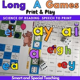 Long A Word Games Vowel Teams Science of Reading Speech to Print