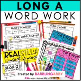 Long Vowel A Worksheets and Word Work Activities for Literacy Centers