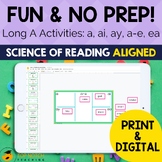 Long A Worksheets and Activities Print & Digital | Long A Games