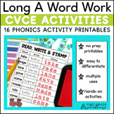 Long A Worksheets and Activities | Long A Silent E Workshe