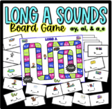 Long A ay, ai,  & a_e  Sounds Board Game & Recording Sheet