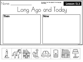 Long Ago and Today by Latoya Reed | Teachers Pay Teachers